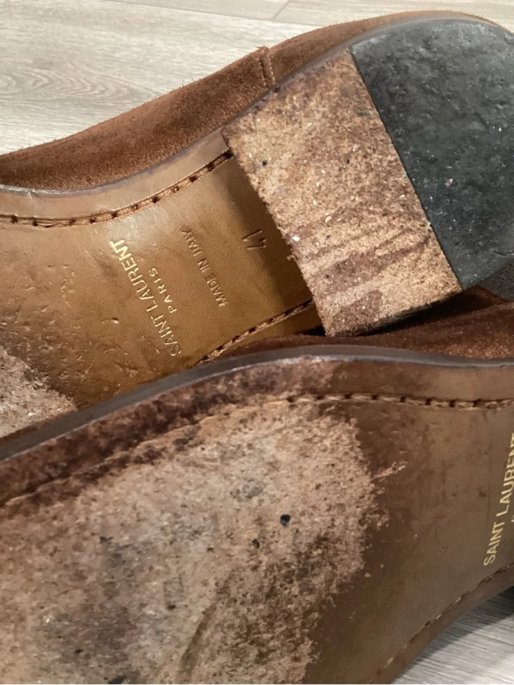 Saint Laurent Wyatt Chelsea Suede  Brown Size 41 YSL US 8 8.5